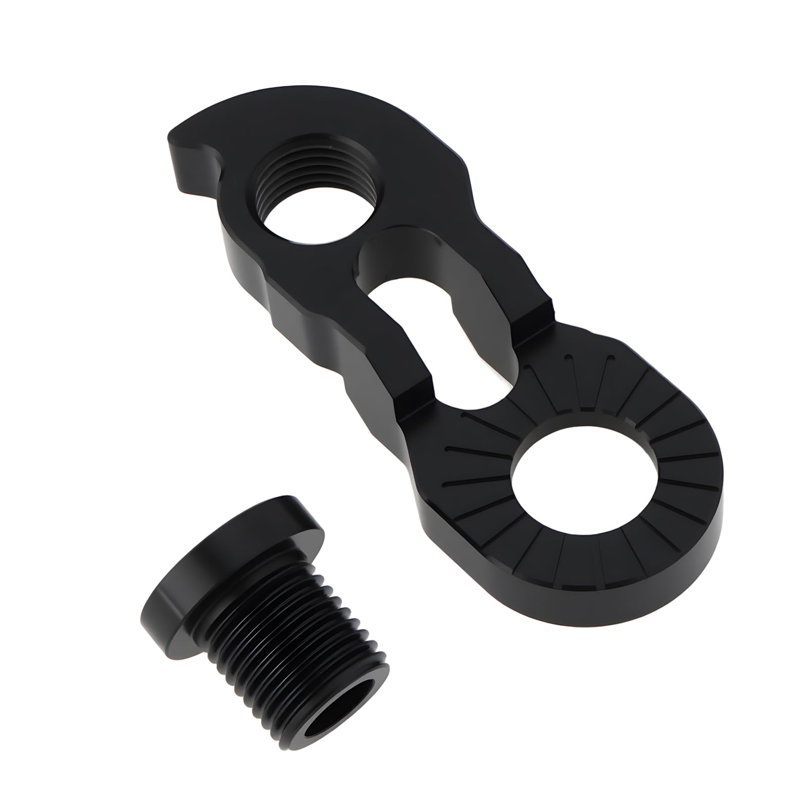 eMagTech Bicycle Derailleur Hanger Extension with Screws Suitable for 34T-52T Bike (Black)