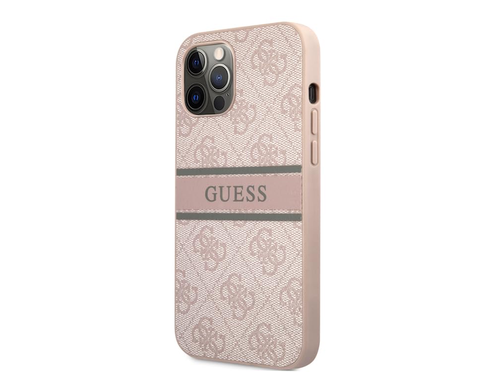 Guess Custodia per iPhone 12 Pro Max 6,7" GUHCP12L4GDPI Rosa 4G Stripe