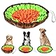 Gaethra Schnüffelteppich für Hunde, Snuffle Mat for Dog, Langlebig Schnüffeldecke, Größenverstellbar, Waschbar, für Intelligenz und Dufttraining, langsames Fressen und Stressabbau (Grüner + Orange)