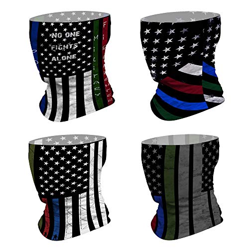 Image of 4Pcs Magic Headwear Neck Gaiter Tube Scarf Headbands Bandana Balaclava for Outdoor Running Cycling Skating Work Out