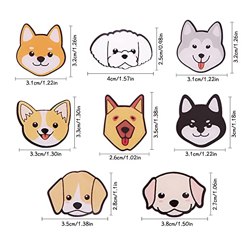 8 Pcs Puppy Brooch Cartoon Dog with Different Expressions Badges Acrylic Brooch Pin for Girls Kids Clothes Bags Backpacks Hat Jacket Decoration Gift2