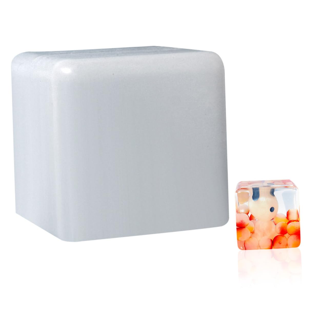 5 moldes cuadrados de epoxi para decoración del hogar, moldes de resina grandes, moldes de silicona para velas, moldes de silicona para pasteles, gel de sílice, taza de papel para el hogar, color