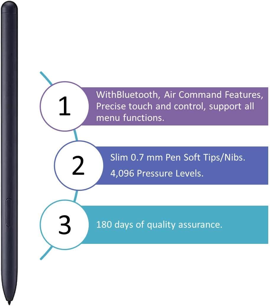 Tab S8 S Pen (WithBluetooth) Replacement for Samsung Galaxy Tab S8/S8 Plus/S8 Ultra (EJ-PT870) All Versions Touch Stylus S