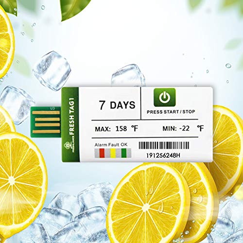 Freshliance 10packs USB Temperature Data Logger Recorder 129600 Points High Accuracy Cover 7days Single Use with CSV Report Cold Chain Fresh Tag 1 - Thumbnail 5