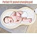 SUNTUE Changing Pad Liner,Peanut Shape Changing Pad Cover,Waterproof,Washable,Thicker and Non-Slip,Chaning Pad Liners -White 3 Pack