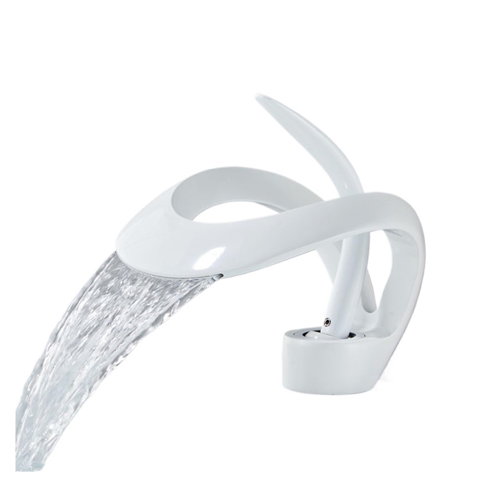 Robinet de lavabo cascade pour une salle de bains moderne et relaxante coloris blanc