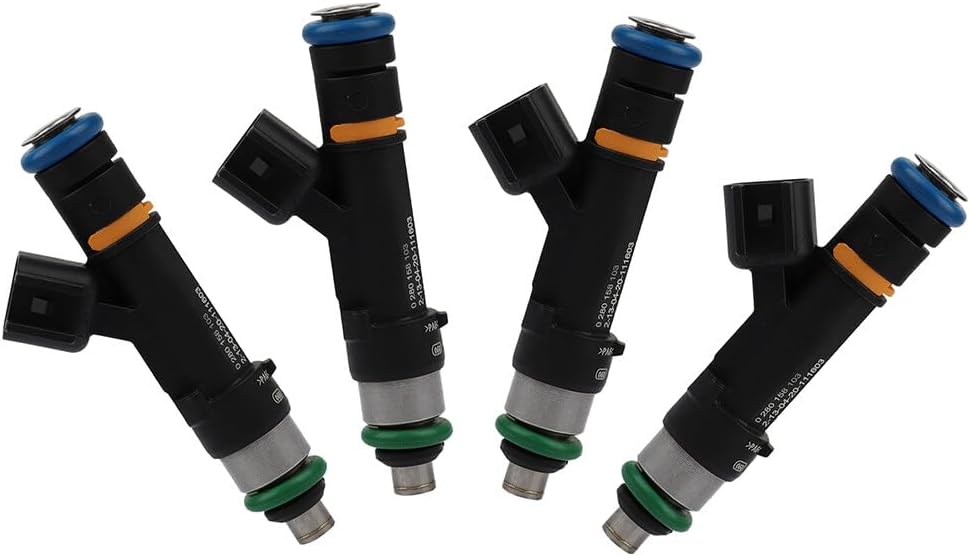 0280158103 Injectors ANGLEWIDE Fuel Injectors Set fit for 2006-2013 for Mazda 3 2.0L, 2006 2007 2008 2009 for Mazda 3 2.3L, 2006-2014 for Mazda MX-5 Miata 2.0L Replace 842-12370 4Pcs