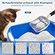 Mfsdai Katzenstreuschaufel mit Behälter Aluminiumlegierung Katzenklo Schaufel Tiefer Schaufel mit Ergonomischer und Bequemer Griff Poop Sieben（Weiß）