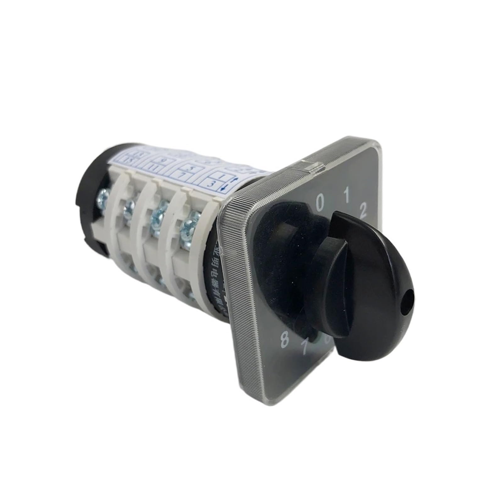JGNAYRKJQI Cam Switch YMZ12-20/4 Electrical 0-8 Positions Silver Contact Latching 20A 690V 4 Poles Control Rotary Changeover