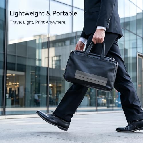 Image of HPRT Portable Thermal Printer-Inkless Printer, Supports Thermal Paper&Labels, Multi-User Bluetooth, Compatible with iOS /Android /Laptop for Home /School /Travel,MT610 Pro White-300dpi&200Sheets&Case Kit