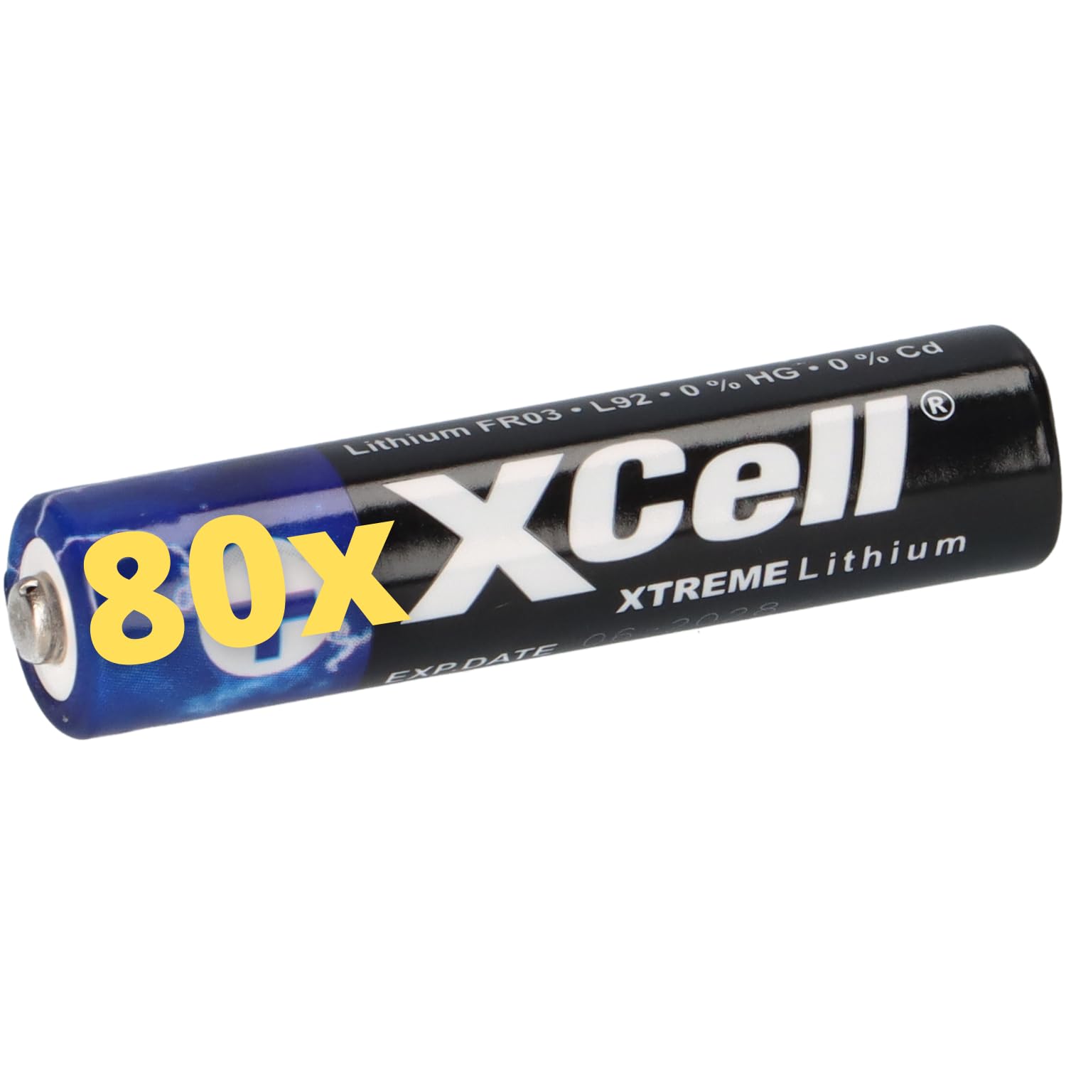 Xtreme Lot de 80 piles au lithium AAA Micro FR03 L92 XCell