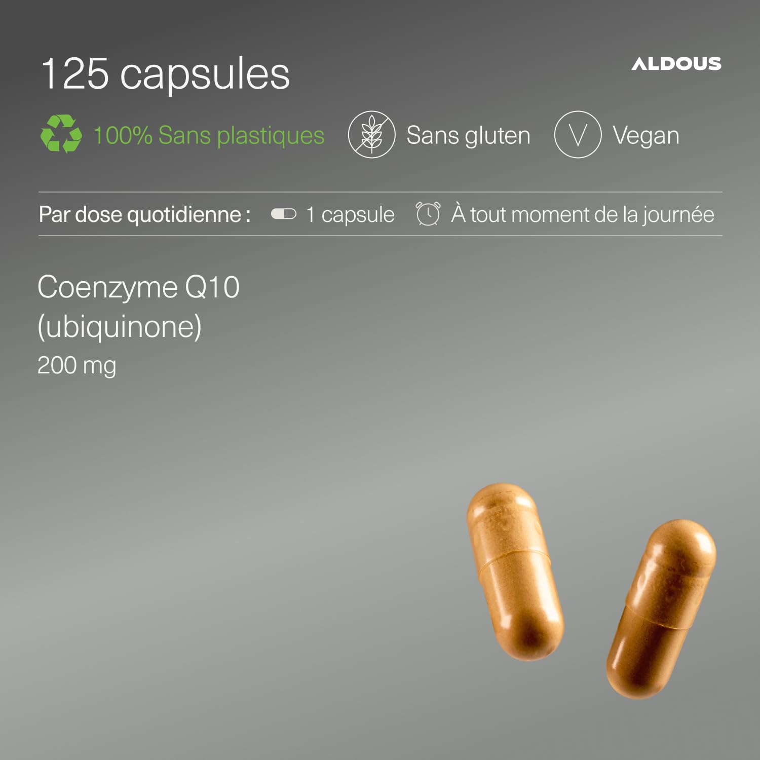 Coenzyme Q10 200 mg, formule végétalienne - À partir de 4 mois | CoQ10 (ubiquinone) fermentée naturellement - Énergie cellulaire et réduction de la fatigue- Antioxydant anti-âge