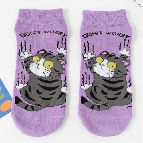 Funny Animal Socks for Women - Cute Dog and Cat Socks, Colorful Novelty Funny Socks for Animal Lover