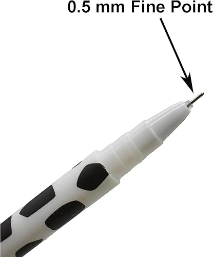 Miniatura 4 de Maydahui 12 bolígrafos con forma de jirafa, lindos bolígrafos de burro de dibujos animados, bolígrafo de tinta negra, diseño creativo de pedestal