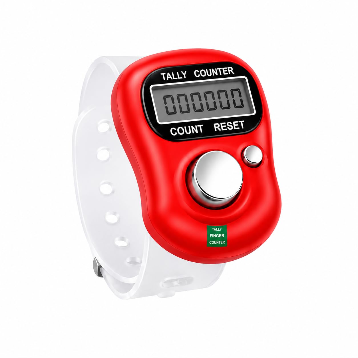Digital Finger Tally Counter with Adjustable Finger Strap | 5 Digit LCD Display Manual Click Counter | Hand Held Counting Machine with Reset Button for Prayer, Knitting, Sports, Golf, Inventory (Red)-image-37