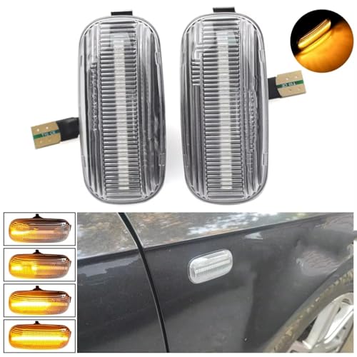 Clignotant latéral dynamique à défilement LED noir pour Audi A3 A4 - 3