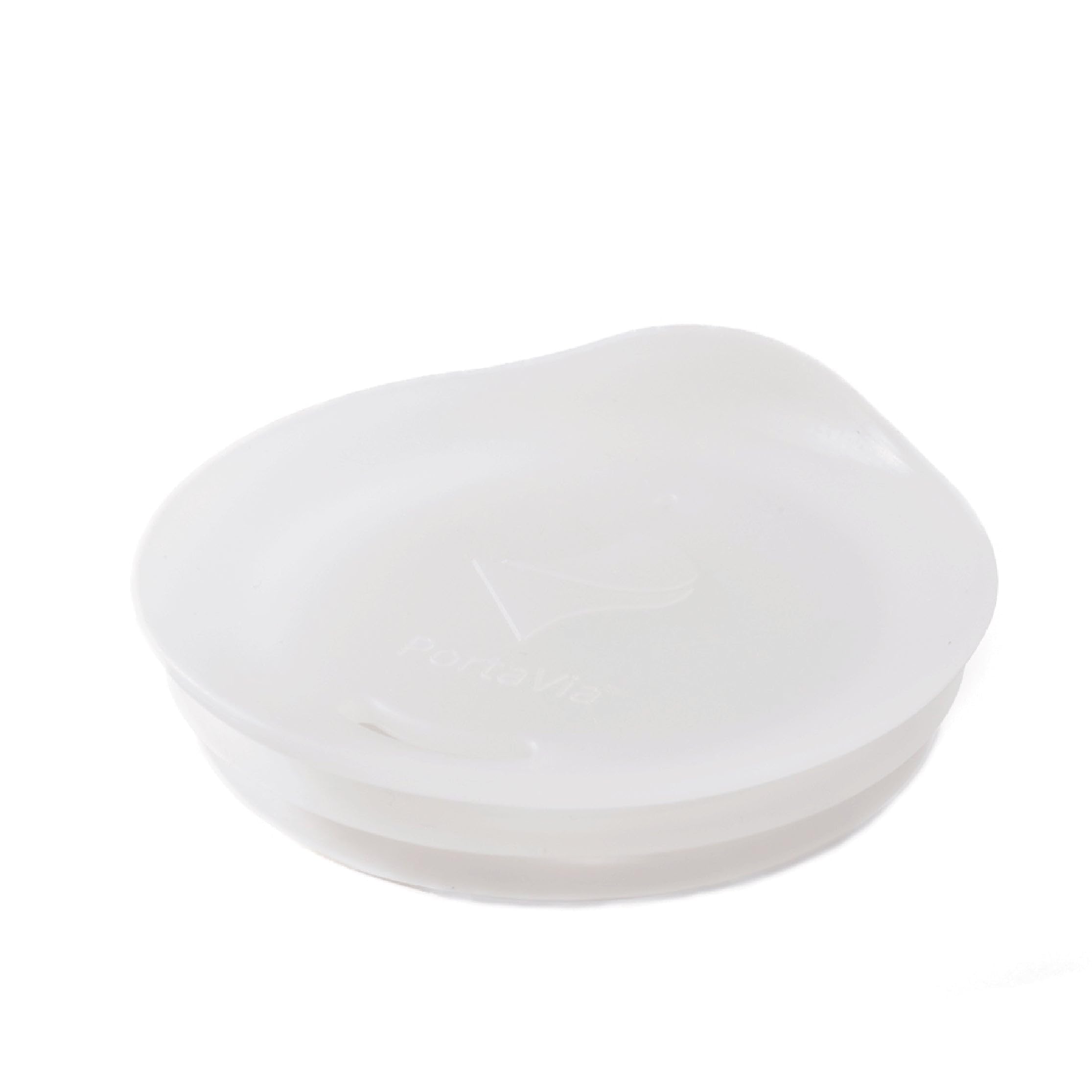 Porta Via Reusable Coffee Cup Silicone Lid – Fits Any Tumbler, Water Bottle, & Ceramic Coffee Mug – Dishwasher-Safe Ceramic Travel Mug Lid Keeps Hot Cups Hot (Medium to Large - Clear)