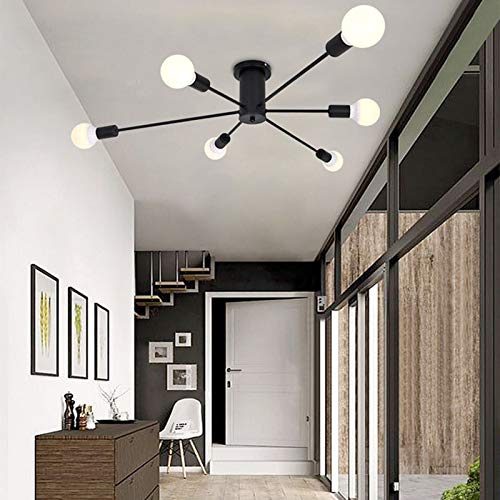 Plafonnier doré moderne pour remplacer un vieux lustre sombre