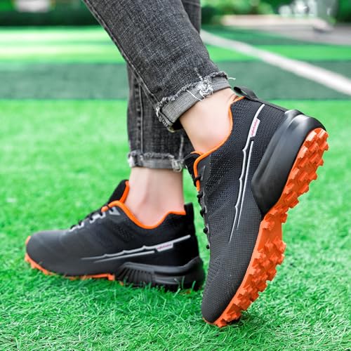 Image of Men's Trail Running Shoes Lightweight Breathable Walking Hiking Sneakers Outdoor Athletic Tennis Cross Training Shoes