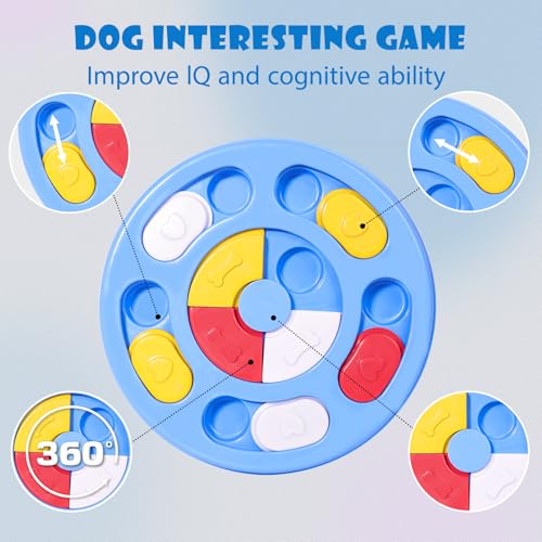 Hundespielzeug Intelligenz, Intelligenzspielzeug für Hunde, IQ-Training, waschbar, Intelligenzspielzeug für Hunde, waschbares Hundeleckerli-Spielzeug, Hundespielzeug für Welpen und Katzen (Himmelblau)