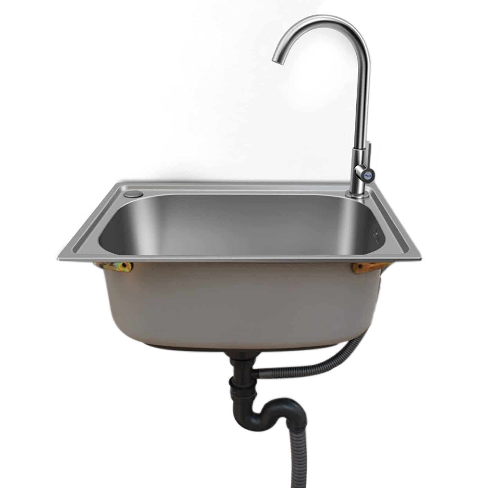 ZXGRfdefa stainless steel sink, Stainless Steel Laundry Hand Washing Station with Hose，Prep & Utility Basin for