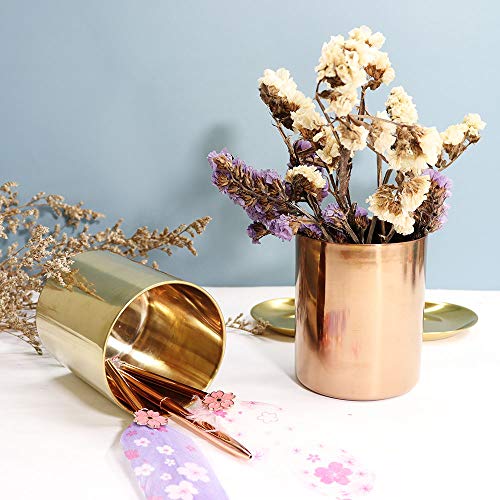 Multibey Golden Pen Holder Simple Gold Mini Vase (Gold) #TOP6