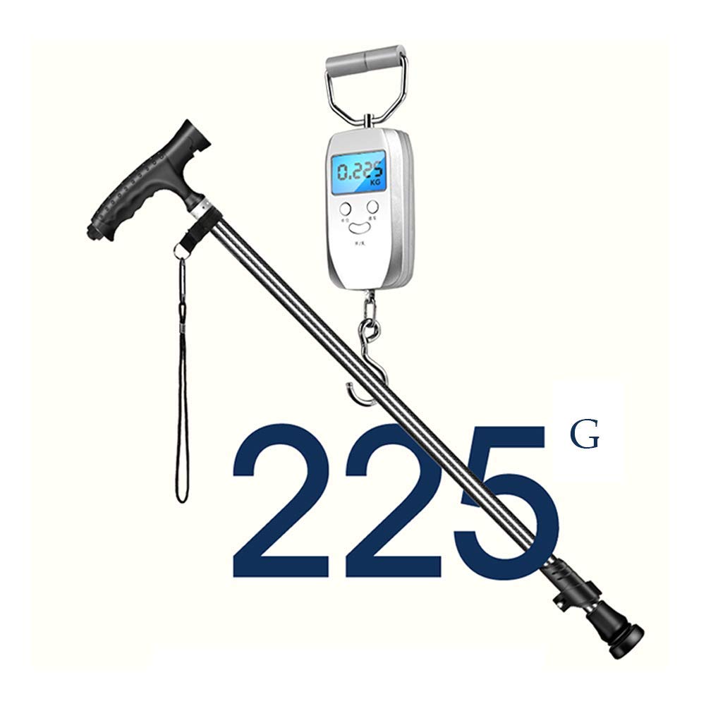 Bastón con luz LED Ligero con 2 Bases Antideslizantes Muleta para Caminar Star of Light