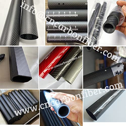 3k Roll Wrapped Carbon Fiber Tube 24mm X 26mm X 500mm Glossy Surface - View #7