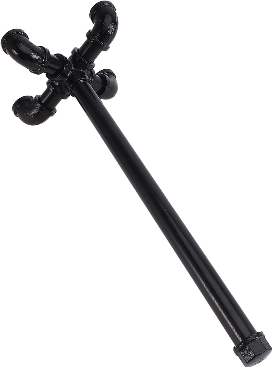 Industrial Toilet Paper Holder Freestanding Black Metal Paper Rack for Bathroom and Kitchen Heavy-Duty Design Rustic Finish