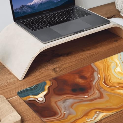 Grand tapis de souris avec bords cousus durables et imprimé marbre