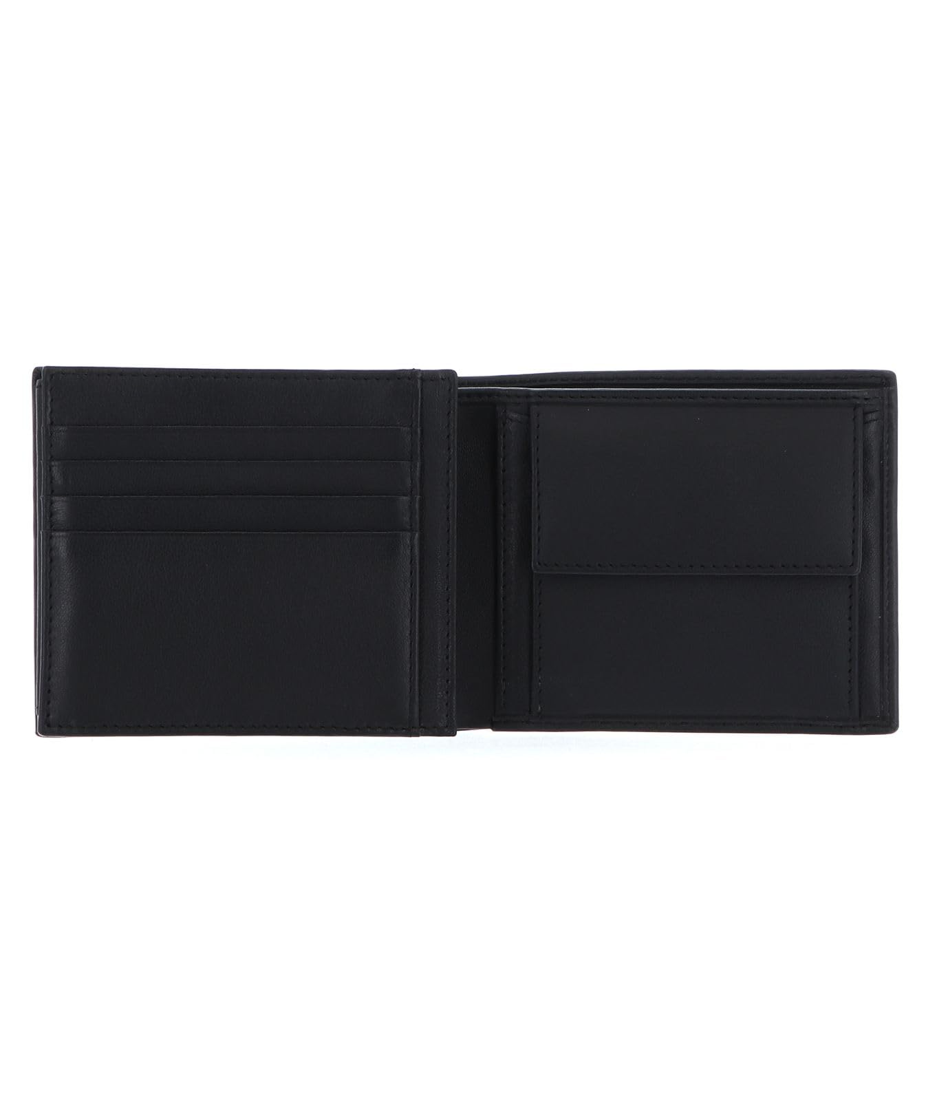 HUGO BOSS Portefeuille classique lisse noir, Noir