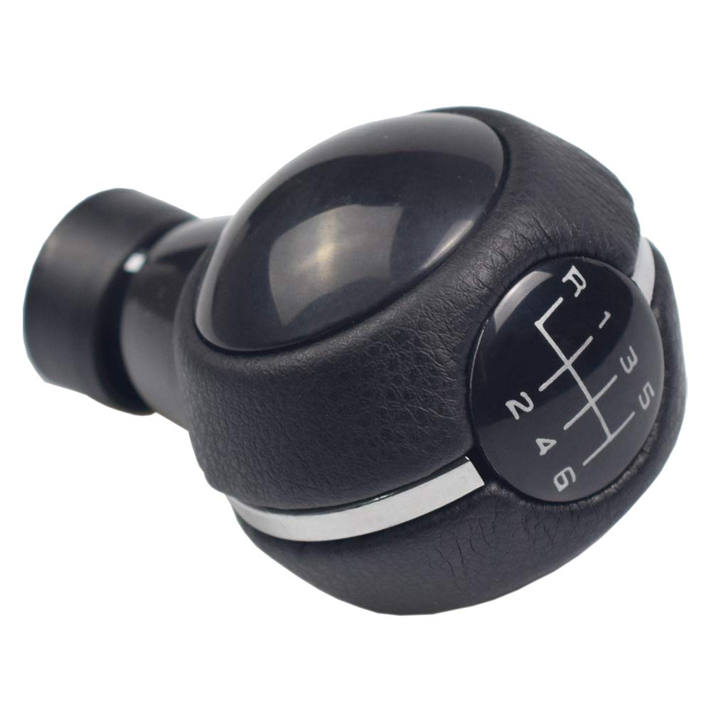 Zwart Leer Abc 6 Versnellingen Handmatige Versnellingspook Stick Knop Fit Voor Mini Cooper F54 F55 F56 F57 F60 Versnellingspookknop
