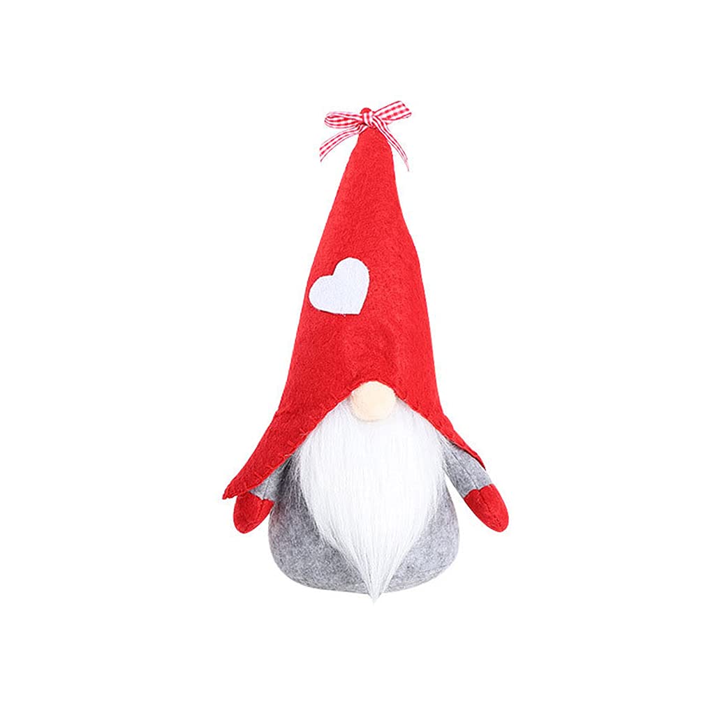 Tsophreniq Christmas Gnomes Plush Decor Faceless Christmas Dwarf Ornaments for Bookshelf Home Shining Silky Beard Hat Party Dwarf Ornaments Cartoon Decoration
