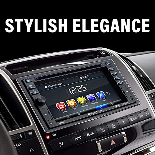 Planet Audio P9640B Car Audio Stereo System - 6.2 Inch Double Din, Lcd Touchscreen, Bluetooth Audio And Calling Head Unit, Cd Player, Dvd, Usb, Sd, Aux In, Am/Fm Radio Receiver, Hook Up To Amplifier #TOP1