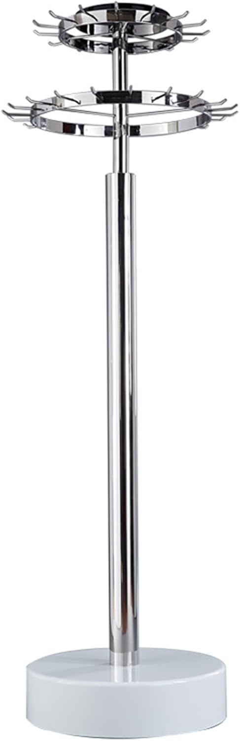 360° Rotating Metal Belt Display Stand, Retail Store Tie Hanger Handbags Holder, Closet Accessories Organizers Belt Hook Rack, Silk Scarf Hanging Rack Shawls Purse Shelf