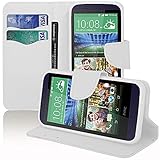 annaPrime Etui Coque Housse pour HTC Desire 510, Etui Portefeuille Support Video Cuir PU Effet Tissu Couleur Blanc annaPrime Etui Coque Housse pour HTC Desire 510, Etui Portefeuille Support Video Cuir PU Effet Tissu Couleur Blanc