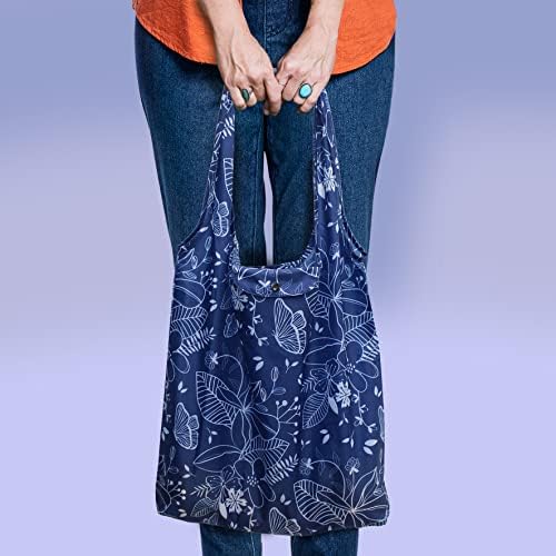 Fashionstationery.com Reuseable Shopping Bags 4 Pack Grocery Foldable Tote Bag Groceries Folding Bag For Life Shopper Tote Bags Bulk