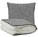 Cuscino magico 2 in 1, coperta morbida, coperta da divano, cuscino da viaggio morbido e morbido che può essere trasformato in coperta da viaggio per donne (40 x 40 cm-105 x 150 cm, grigio B#)