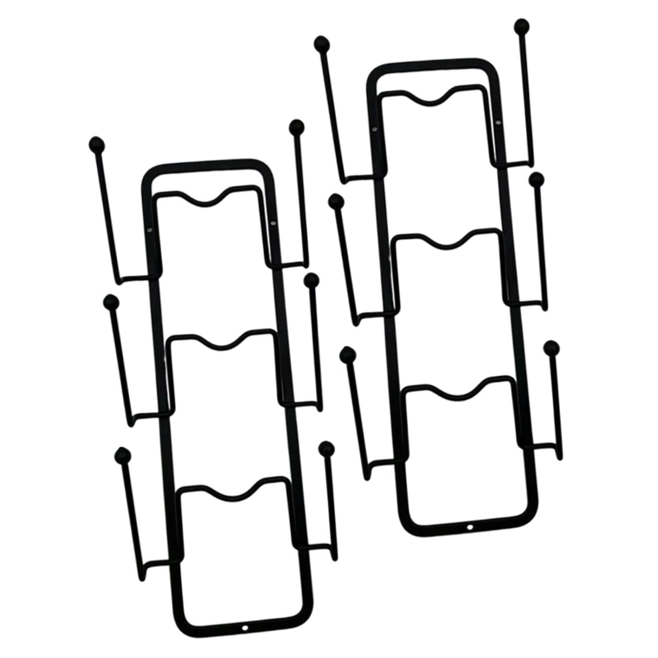 Homoyoyo Support Délicat sans Perçage pour Couvercles de Poêles Boules Lisses en Acier Carbone Noir, Rangement Mural Design en U Organiseur Décoratif et Gain de Place Cuisine Pratique