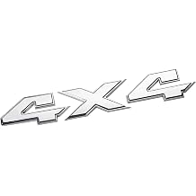 Silver 4X4 Letter Rear Tailgate Badge Emblem for Dodge Ram 1500 2500 3500