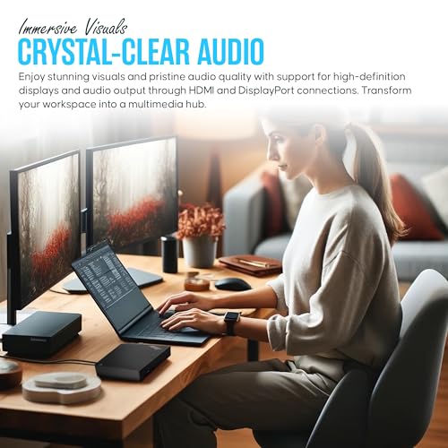 40A90090US Lenovo Docking Station Thunderbolt 4 Dock - Lenovo Dock Station Dual Monitor with 90W AC Charging, DisplayPort & USB-C Cable - Lenovo Thinkpad Docking Station USB C (Renewed) - Thumbnail 6