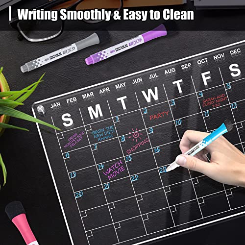Magnetic Acrylic Calendar For Fridge - Monthly And Weekly Dry Erase Board Planner For Refrigerator - 17 × 12Inches #TOP5