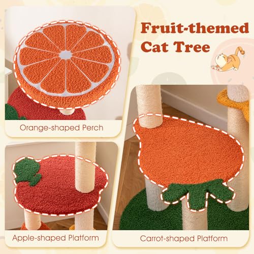Árbol para gatos con temática de frutas 39 pulgadas miniatura 4
