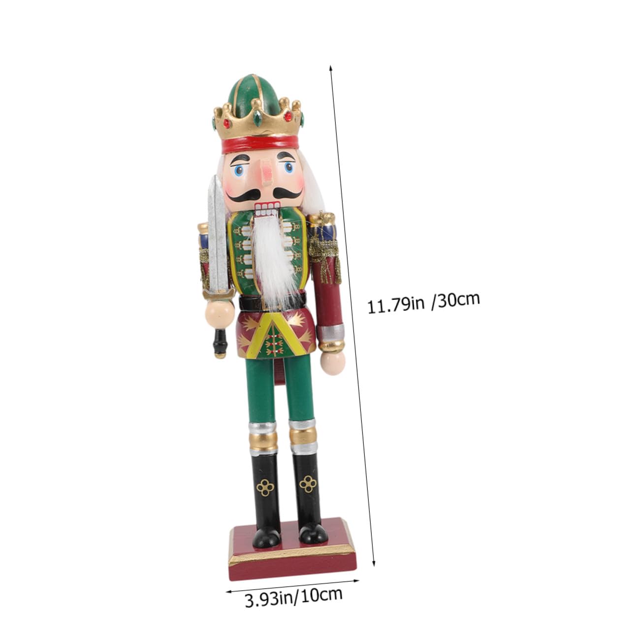 2 Piezas de Madera Decoración Navideña Adornos Festivos Soldado y para Hogar y Oficina