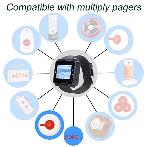 image for Retekess T128 Caregiver Pager Call Button System Home Nurse Alert Pers