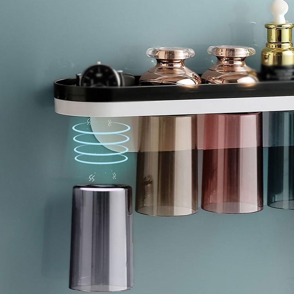Portaspazzolini Portaspazzolino in plastica a parete con coperchio Portadentifricio Scatola portaoggetti multifunzionale for accessori da bagno Porta Spazzolino da Denti