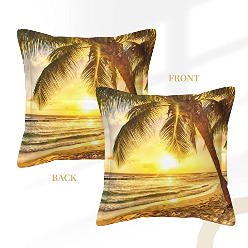 Housses de coussin similicuir Sunsets lavables contre taches sur canapé