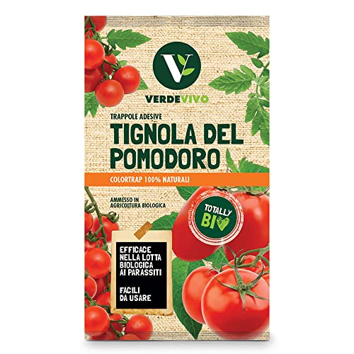 VERDE VIVO Trappola adesiva cromotropica per tignole del pomodoro, confezione da 3 pezzi + 3