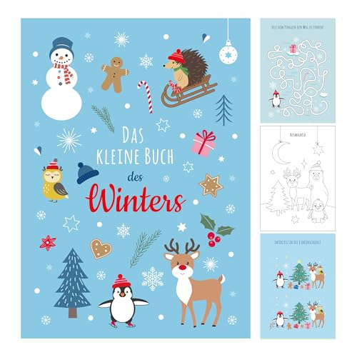 10x 'Winter' Mitmachbücher für Kinder – Bastelbücher als Mitgebsel Kindergeburtstag – Geschenkidee für Mädchen und Jungen – Geburtstagsmitbringsel – Kindergeburtstag Geschenk Bastelbuch