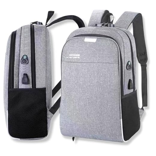 Mochila Bolsa Anti Furto Notebook Saida Cabo Aux Usb Fone De Ouvido Reforçada Impermeavel (Cinza)